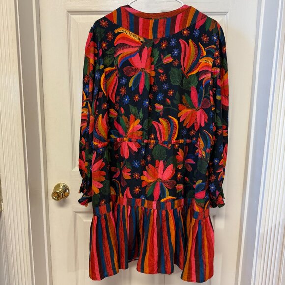 Farm Rio Black Banana Sky Lenzing™ Ecovero™ Viscose Mini Dress - Picture 3 of 8